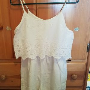 White 100% cotton romper